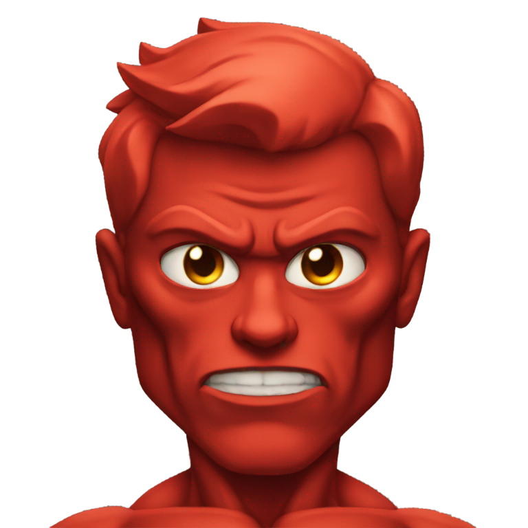 genmoji：红色健美魔鬼头像