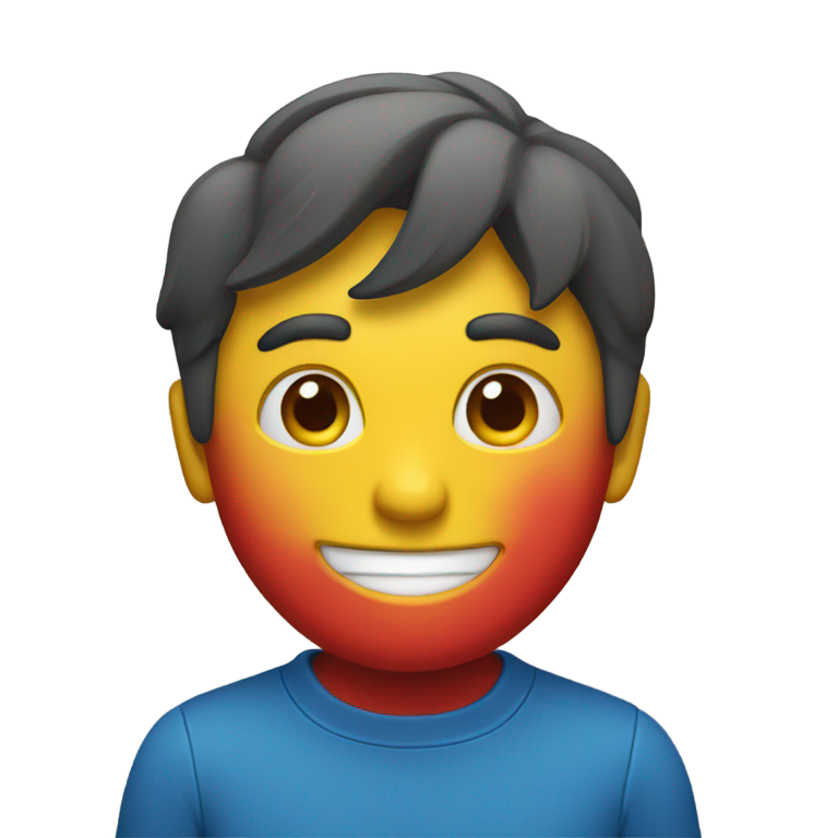 絵文字：赤、黄、青のスマイリー