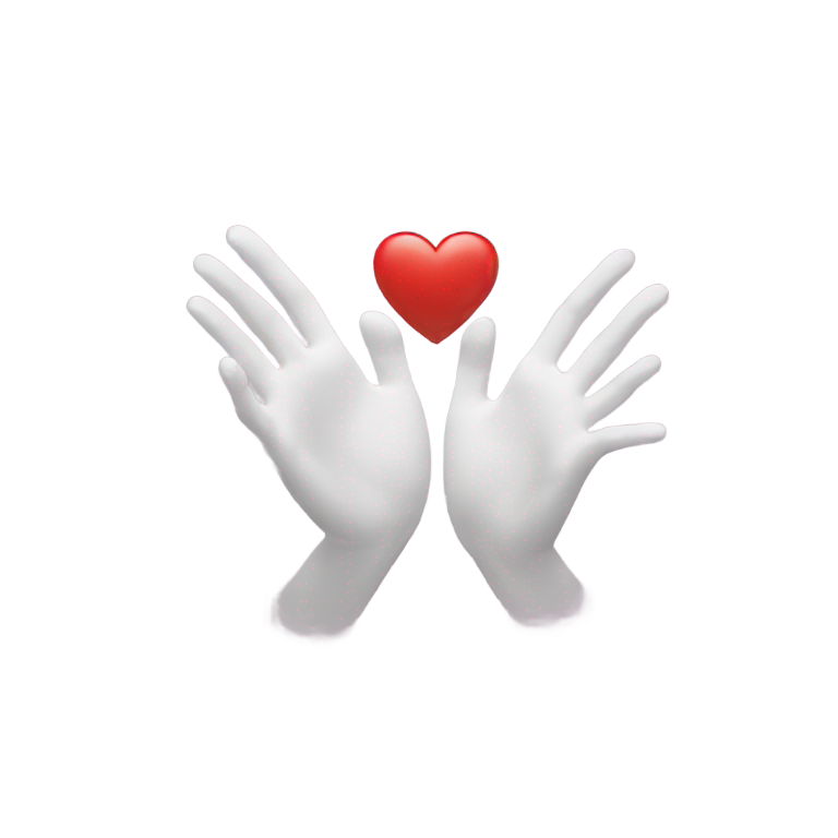 genmoji: heart throwing in air with hands