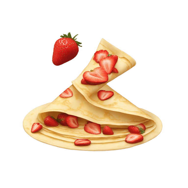 genmoji : Crepe with nutella and strawberries