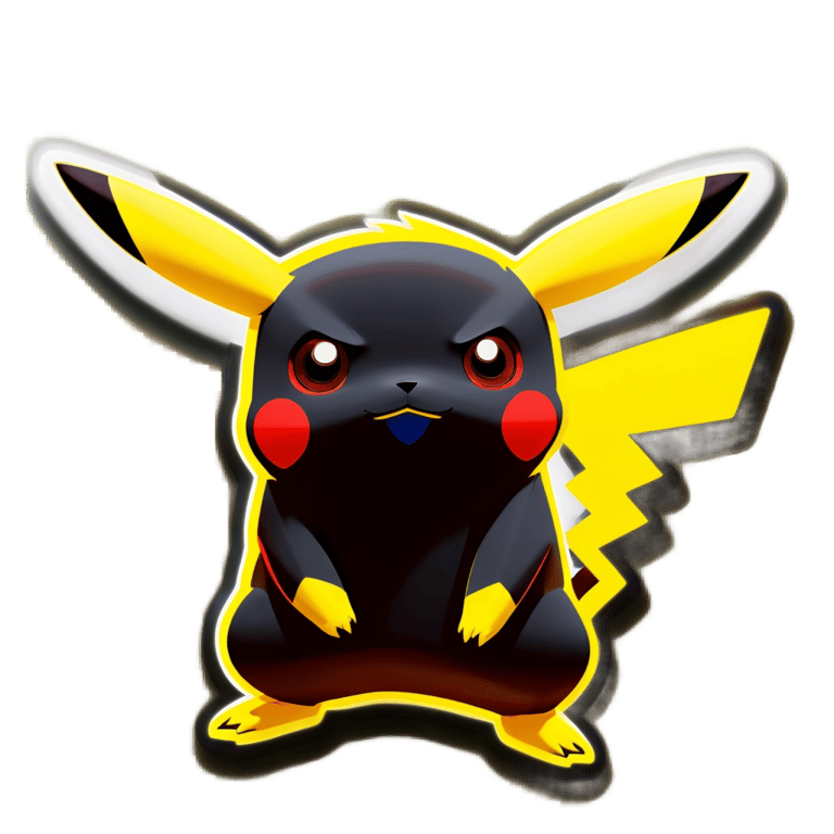 genmoji: Pikachu neon