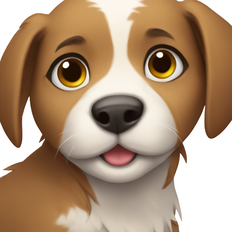 genmoji: eagle loving puppy