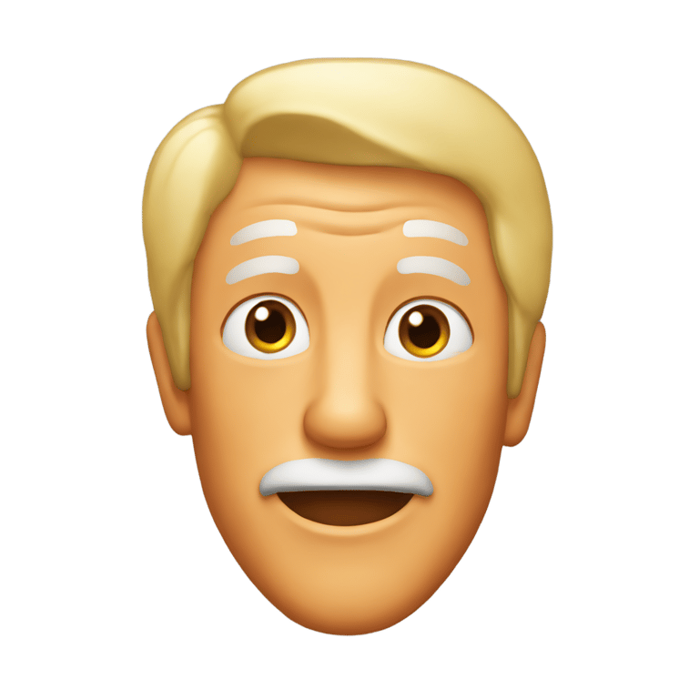 genmoji：老人，橙色皮肤，飞散的金色头发