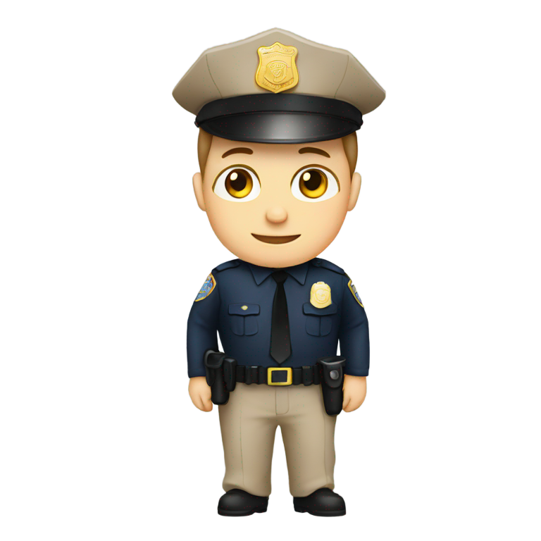 絵文字：妊娠した男性警察官