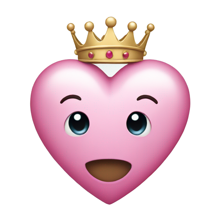 genmoji: Heart with a smile and crown
