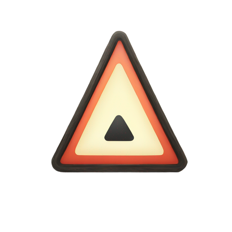 genmoji : Triangle d'avertissement avec un point d'exclamation à l'intérieur