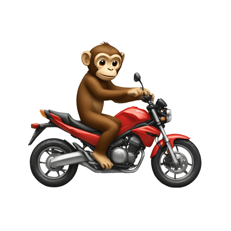 genmoji : Monkey driving honda