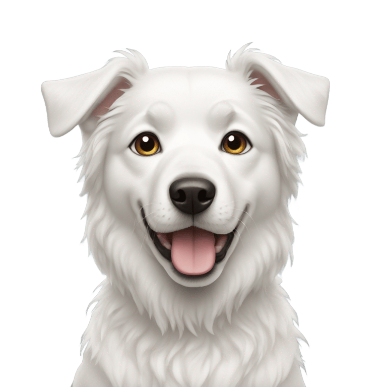 genmoji: White dog