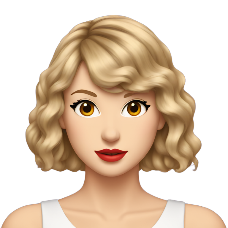 genmoji: Taylor swift shoulders up
