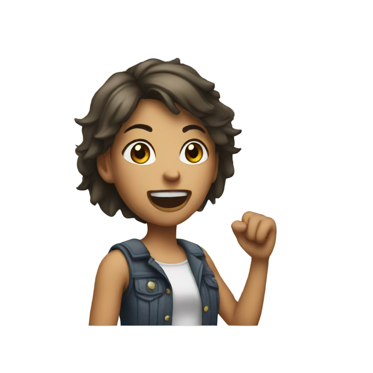 genmoji：一个女孩发动暴乱