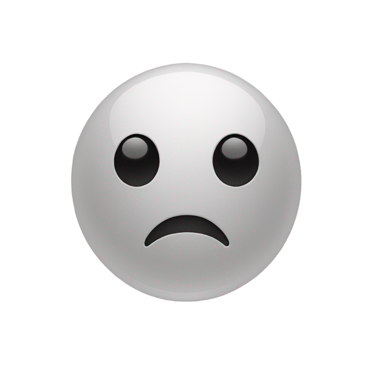 genmoji : Terre avec 2 cercles blancs et contour noir comme yeux et une ligne noire courbe comme bouche.