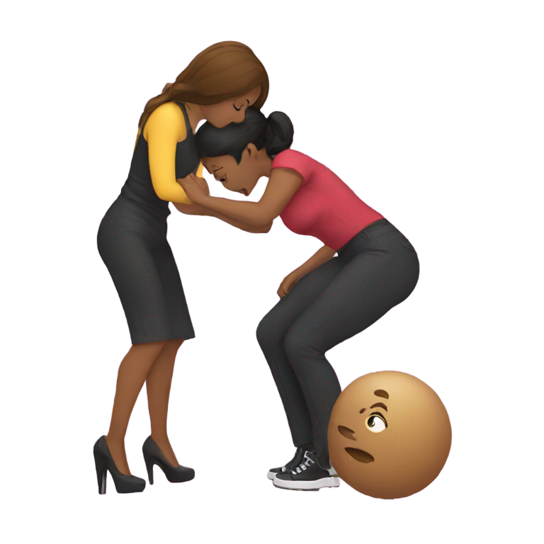 genmoji : Femme recevant une fessée