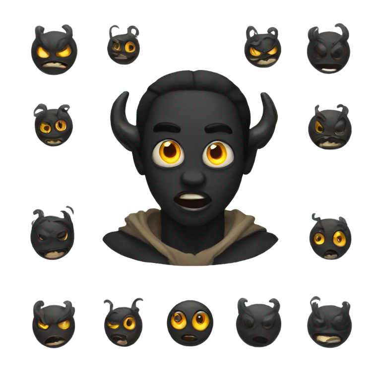 genmoji：多眼的黑色恶魔形象