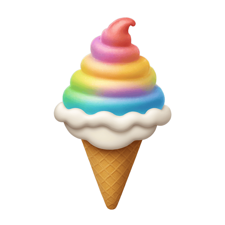 絵文字：Rainbow ice cream