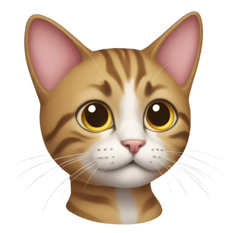 genmoji: a cat with it's mind blown