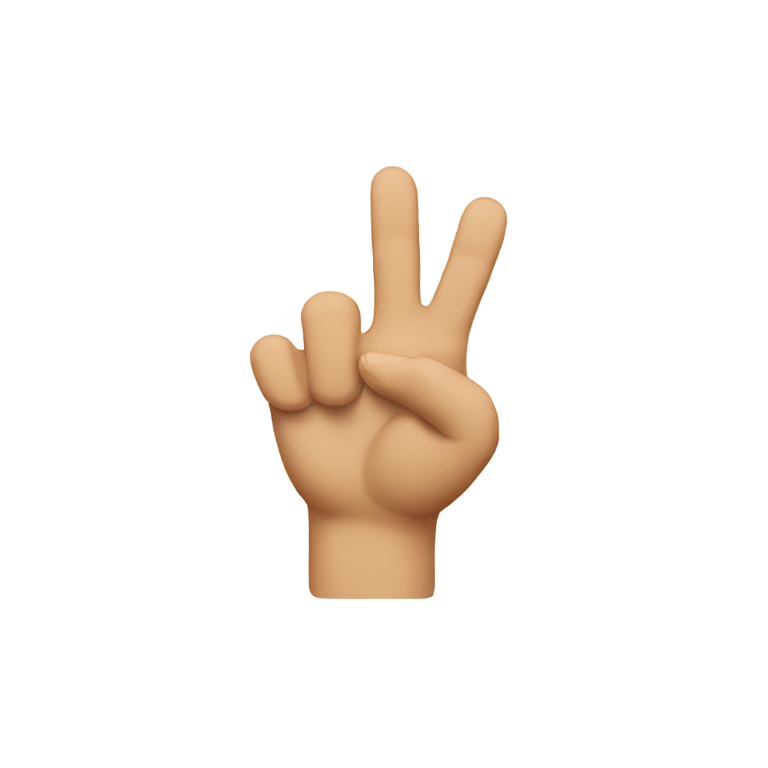 genmoji : Le symbole des doigts index et majeur pincés ensemble