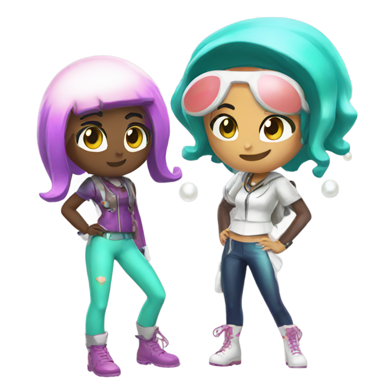 genmoji : Perle et Marina de Splatoon
