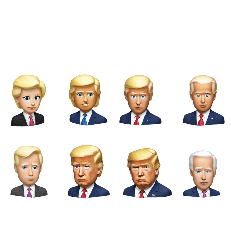 絵文字：1% ジョー・バイデン 99% ドナルド・トランプ