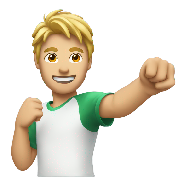 genmoji：第一人称视角的背手指示