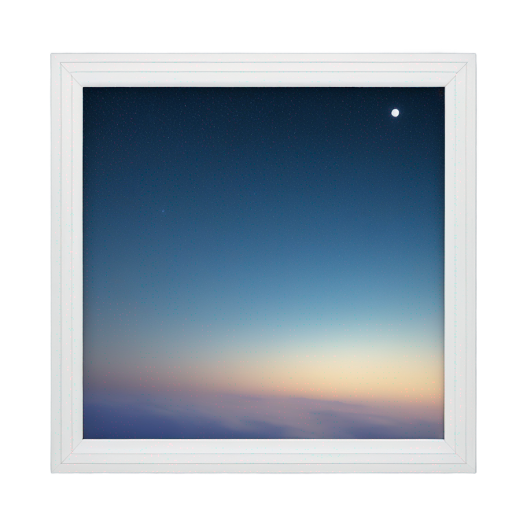 genmoji：Night sky (square white frame)