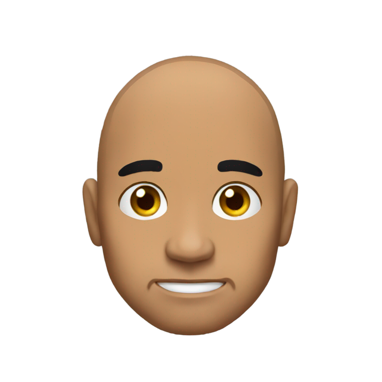 genmoji: the rock rasing his eyebrow