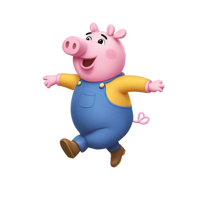 genmoji : Peppa Pig tue