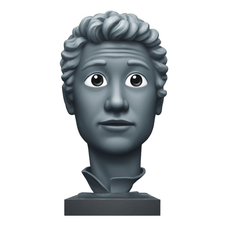 genmoji : Statue en caoutchouc