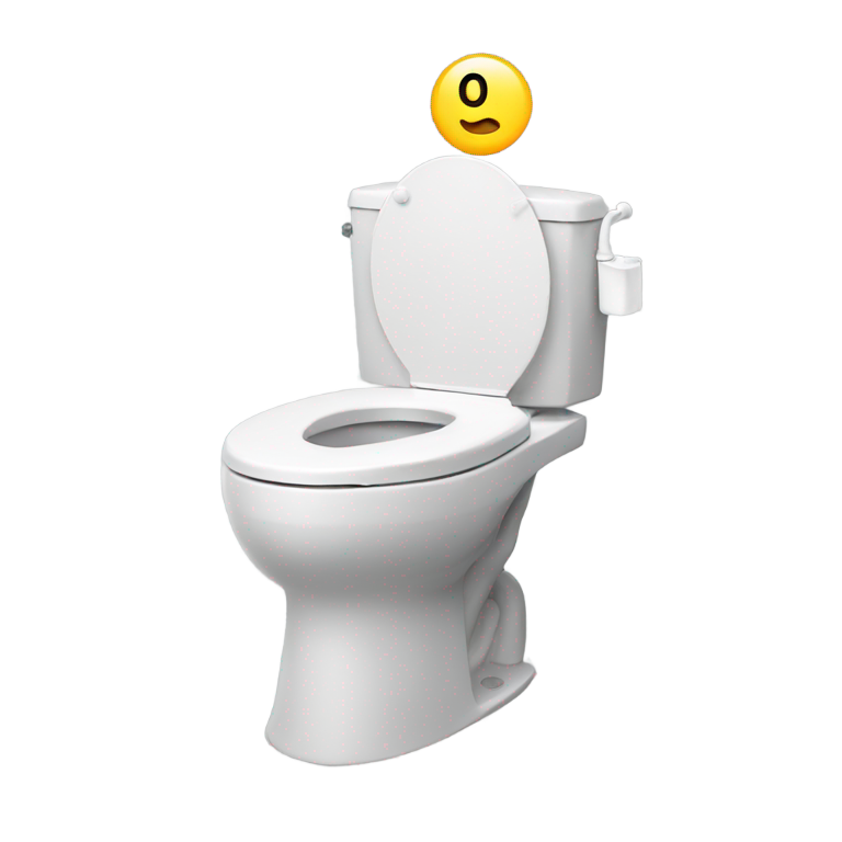 genmoji: a toilet with the number 9 on it
