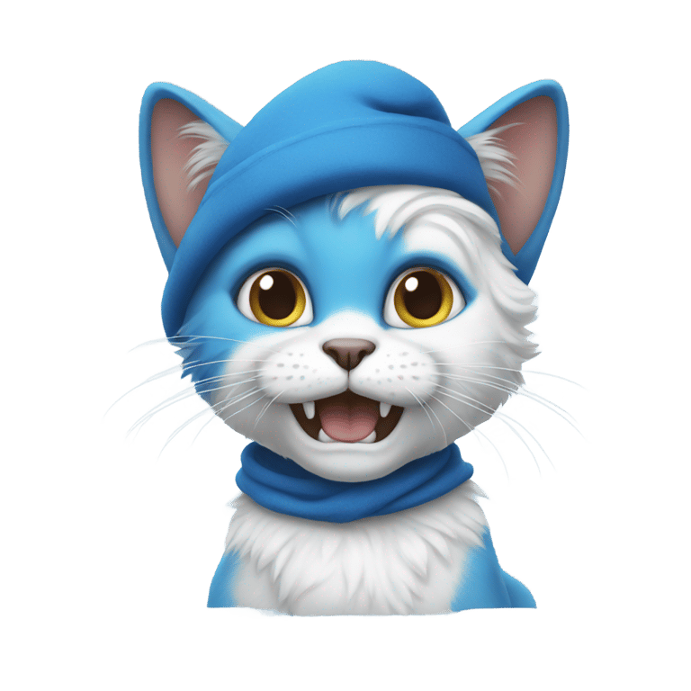 genmoji : Smurf Cat
