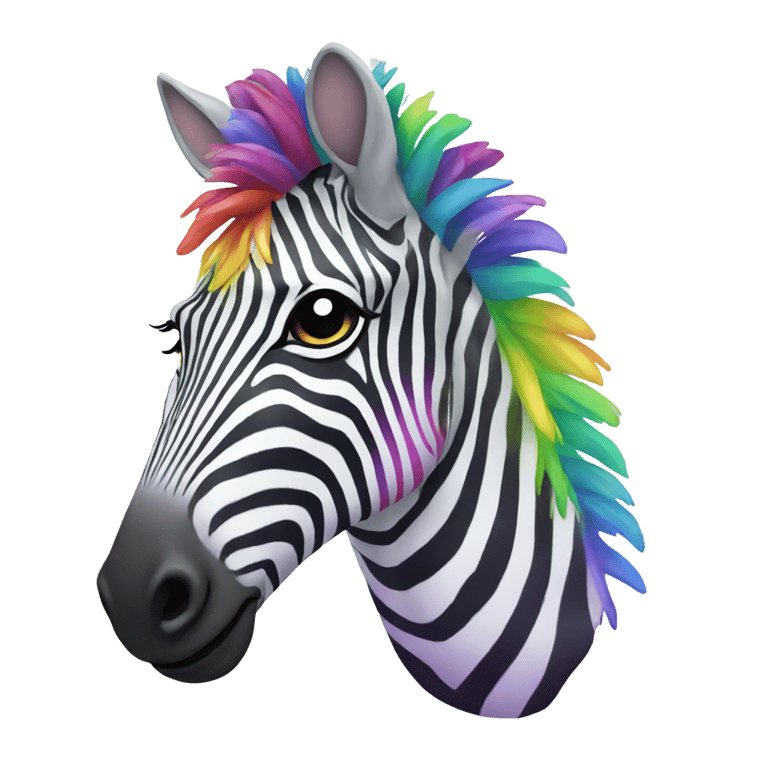 genmoji : Rainbow zebra