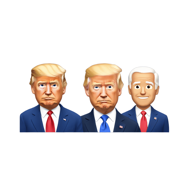 絵文字：25% ジョー・バイデン 75% ドナルド・トランプ