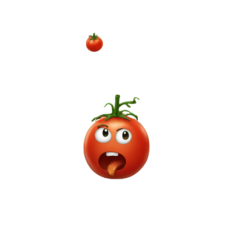 genmoji：邪恶的西红柿做了个屎