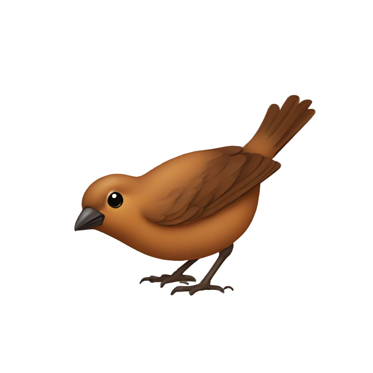 genmoji : Brown little bird