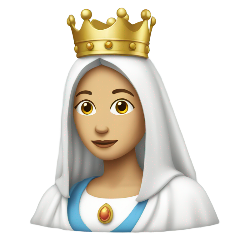 genmoji: Mother Mary with crown
