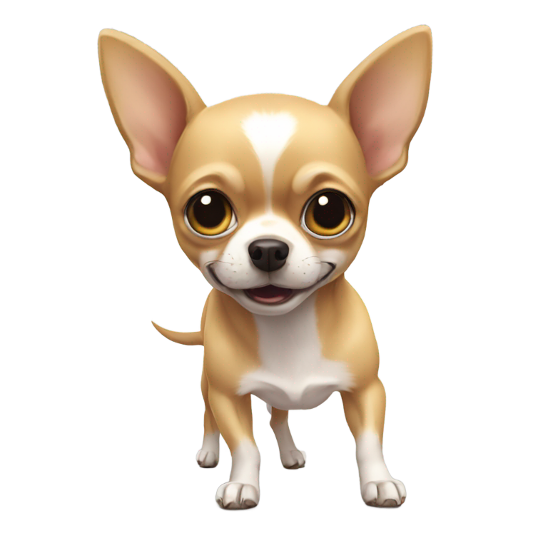 genmoji : Chihuahua en pleine frénésie meurtrière