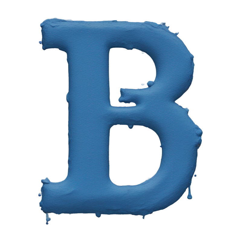 絵文字：青いペンキで描かれた旗の「b」