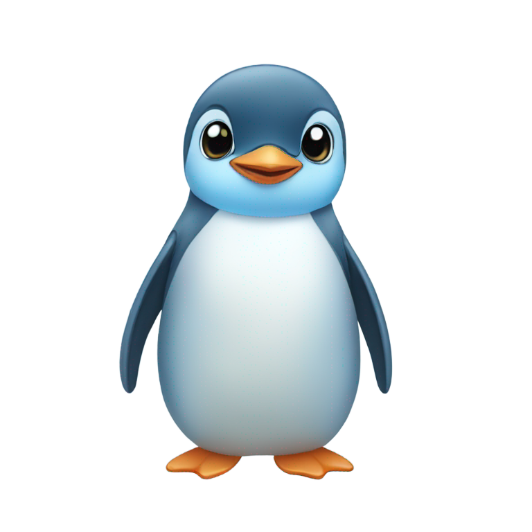 絵文字：かわいいベビーブルーペンギン