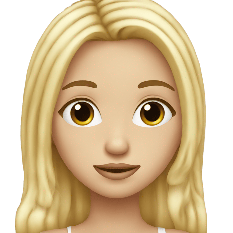 genmoji：金发黑眸美女