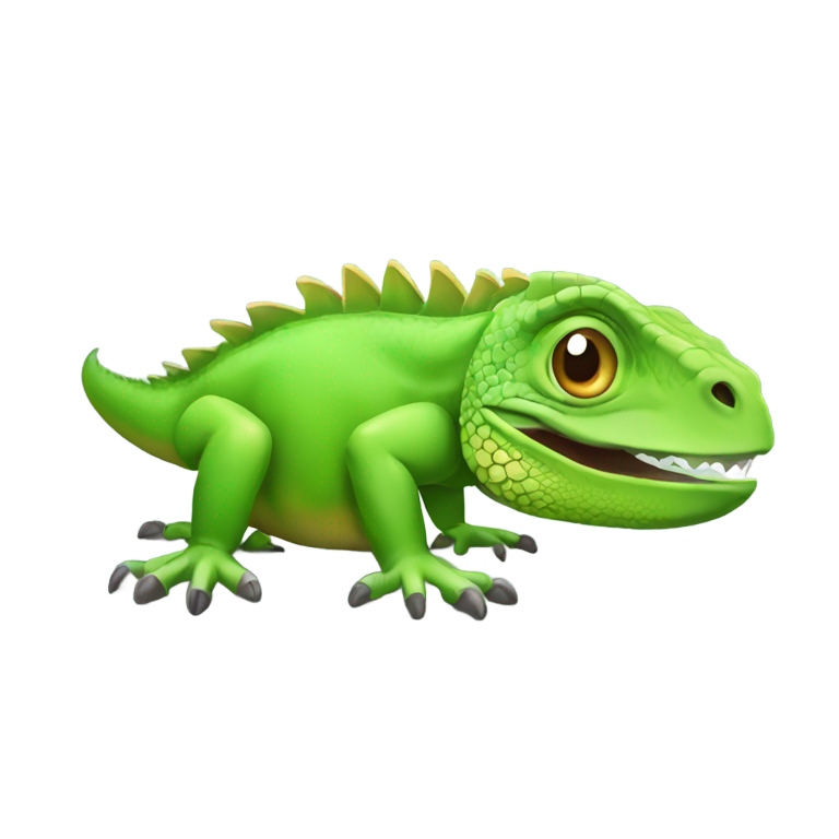 genmoji: Iguana pooping