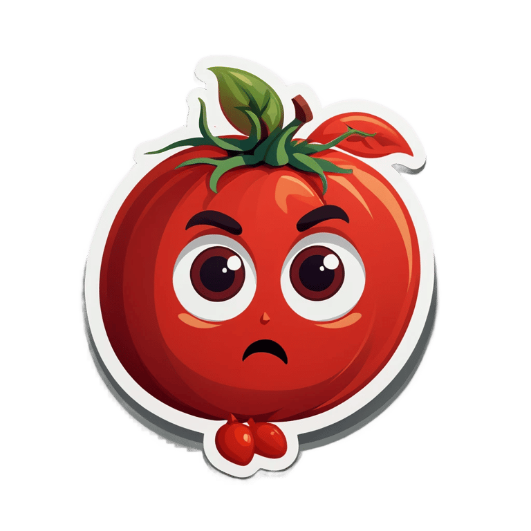 genmoji：带有可爱头发和眼睛的番茄