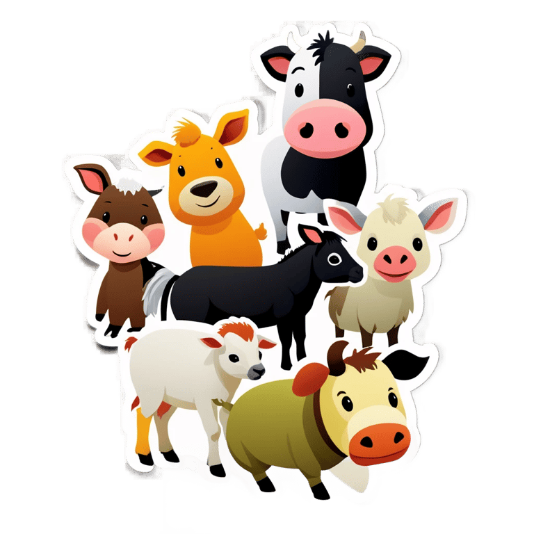 絵文字：農場の動物たち