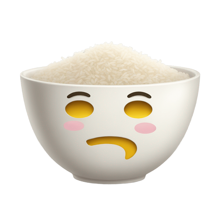 絵文字：rice bowl smiley