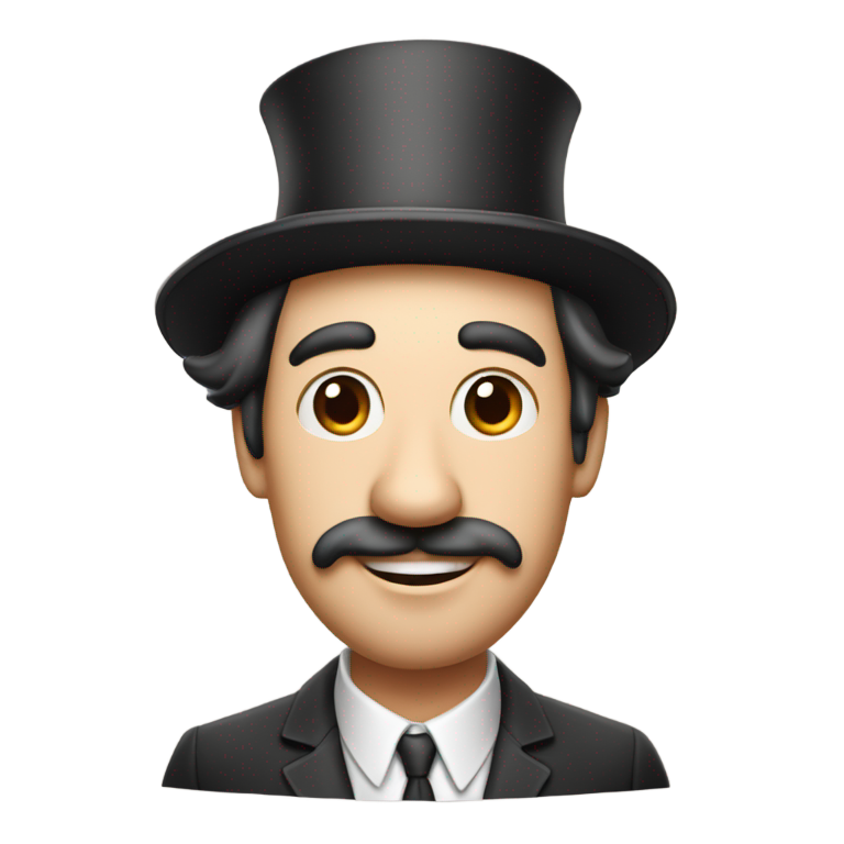 genmoji：长鼻子的人，戴小帽，头发很多，鬓角有长发，类似猪尾巴。