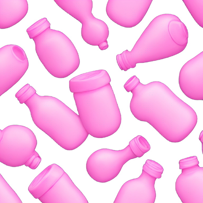 genmoji: pink baby bottle