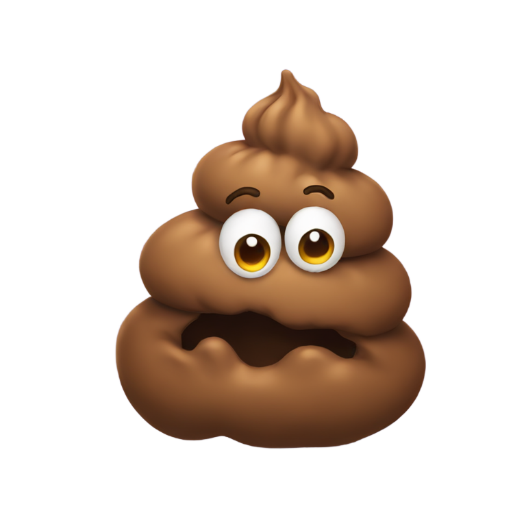genmoji: Two pile of poo in love.