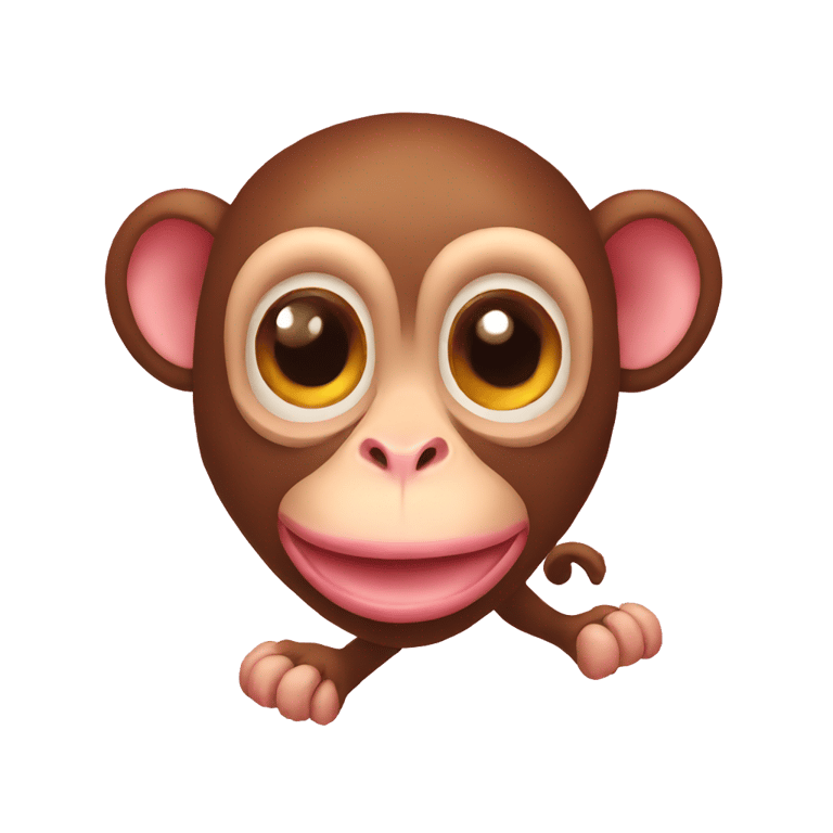 絵文字：Monkey with ham legs