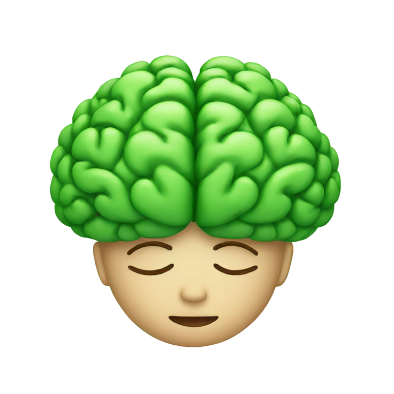 genmoji : Cerveau vert