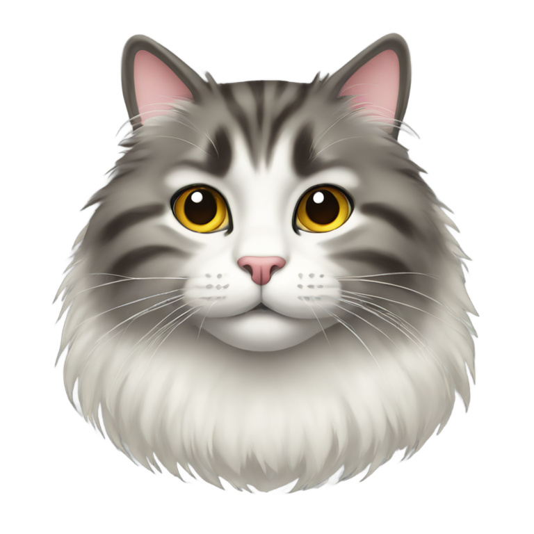 genmoji: thick cat fur