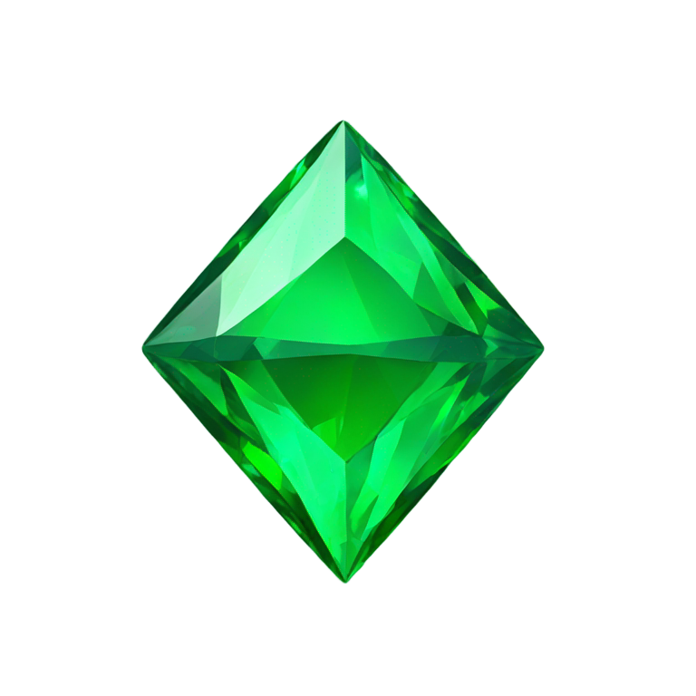 絵文字：A single green diamond shape