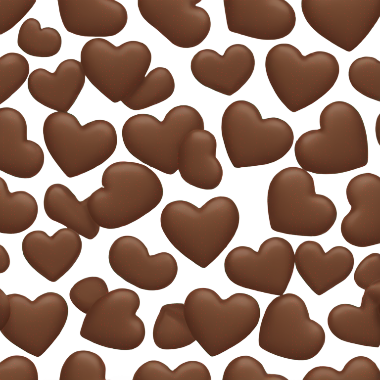 絵文字：チョコレートでできたハート